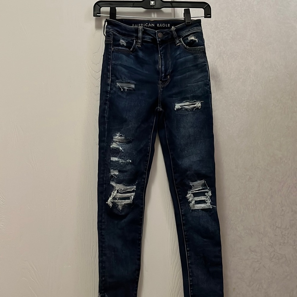 American eagle skinny ripped jeans